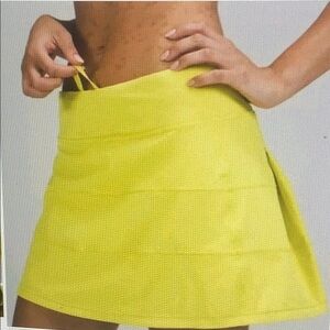 lululemon ♡ pace rival skirt yellow lw8aeot
